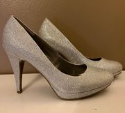 Silver Sparkly High Heels