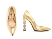 Suzzie Gold Pumps