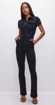 GOOD AMERICAN Black Fit For Success Jumpsuit XS