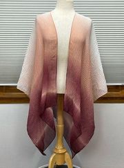 Lane Bryant Plus Size OS Pink Ombre Dip Dye Sheer Ruana Cover Up Wrap 14W - 30W