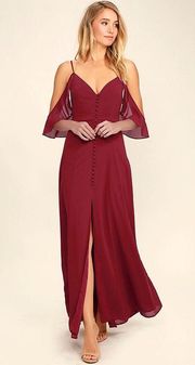 You Found Me Wine Red Maxi Dress