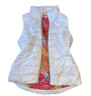 EUC Lilly Pulitzer Allie Packable Puffer Vest - White, Sz L, $198