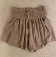 Ivy And Leo Flowy Tan Dress Shorts