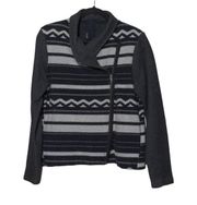 Anthropologie Blackletter Black / White / Gray Full Zip Moto Jacket – Size L