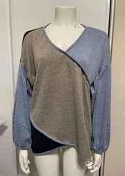 Colorblock V-Neck Sweater