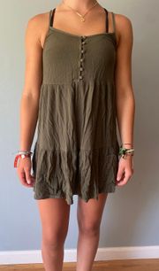 Mossimo Supply Army Green Flowy Dress