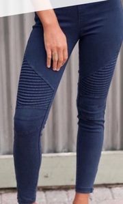 Navy Moto Jeans