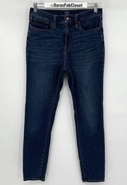 J. Crew Womens 10" High Rise Skinny Jeans Dark Wash Style AW384 Women’s Size 29