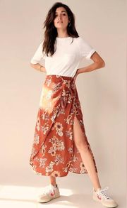 Sunray Floral Wrap Skirt 4