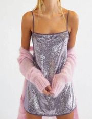 time to shine sequin slip dress