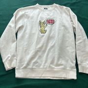 cream colored  sweatshirt with dog  size medium