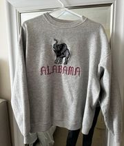 Hanes Vintage Embroidered Elephant Graphic University of Alabama Crewneck