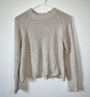 Cream Knit Pullover Sweater