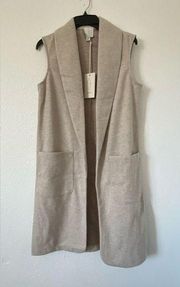 JOIE NWT Long Sleeveless Open Cardigan Duster Sweater Sz small