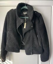 Max Studio NWT  Teddy Motorcycle Jacket