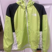 The North Face NWT  JACKET WOMEN’S L NEON GREEN WINDBREAKER HYDRENALINE FULL ZIP