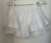 Aerie white ruffle skirt with built in shorts M