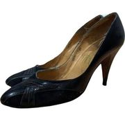 Polina Ferragamo Schiavone 1970's Coupe 7.5 N Black