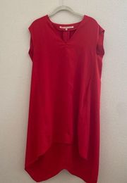 Rachel Rachel Roy red oversized v neck dress