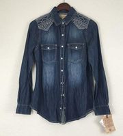 NWT Democracy Chambray Button Down Shirt