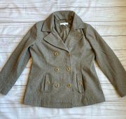 New York & Company Wool Blend Double Breasted Winter Peacoat Size L