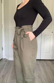 ZARA High Waist Paper Bag Trouser Pants