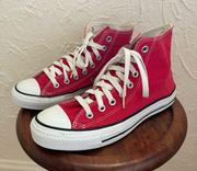 CONVERSE Chuck Taylor Red All Star Canvas High Top Sneakers