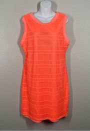 Gibson Latimer Neon Pink Mesh Dress Size Large