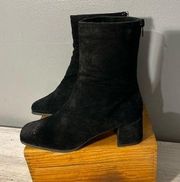 Anne Michelle Ankle y Suede Black Size 8.5