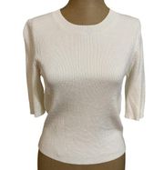 Dion Lee short sleeve white ribbed sweater size Medium