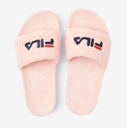 Fila Fuzzy Slide Sandals Pink Sz 11