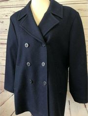 Pendleton Coat Lined 100% Virgin Wool Navy blue size 10 USA Woolmark Womens