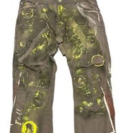 Kuhl grey with graffiti print all over cargo pants size 38x30