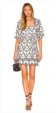 MINKPINK Harvey Mini Dress in White & Black