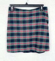 Vineyard Vines Womens Flannel Pencil  Jolly Plaid Postage Stamp Skirt Size 0