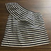 J crew one shoulder ruffle S