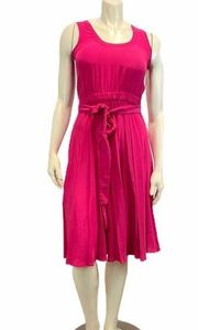 Marc by Marc Jacobs Women's XS Belted 100% SILK Pink  Midi Casual Occasion Dress