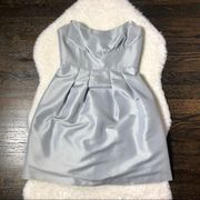 BCBG Max Azria Silver Gray Strapless Dress