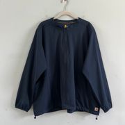 Carhartt Navy Blue Front Zip Scrub Jacket