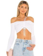 H:ours Nina Knit Cropped Long Sleeve Top