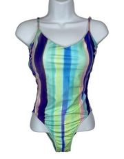 One Piece Swimsuit Size 2 The Voyager Watercolor High Leg