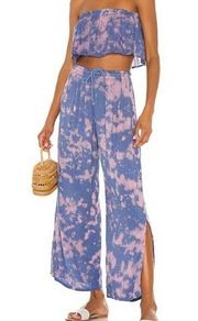 Tiare Hawaii Women's Heat Wave Pants Pink Blue Tie Dye Size Small / Medium