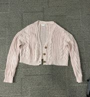 Cropped Pink Cardigan