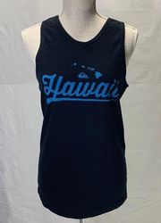 Quiksilver  Regular Fit Hawaii Black with Blue Logo Tank Top Size Small