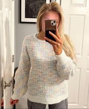 Andrée By Unit Pastel Multicolor Sparkly Sweater NWT