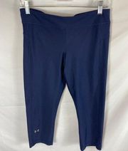 Under Armour  Compression Cropped Leggings Blue Size Large