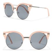 Joe’s Jeans Light Pink Gunmetal Cateye Sunglasses