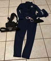 Spirit Halloween Police Women’s Catsuit Costume SZ Small