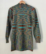 Nasty Gal Y2K Multicolor Long Sleeve Dress Size 6