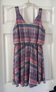 Lush Colorful Mini Dress - Size Medium